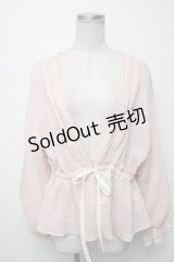 axes femme / 楊柳シフォンルズカーデ  ピンク S-25-03-23-1018-AX-TO-HR-ZS