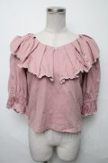 axes femme POETIQUE / フリルトップス  ピンク S-25-03-23-1020-AX-TO-HR-ZS