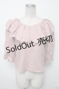 axes femme POETIQUE / フリルトップス  ピンク S-25-03-23-1020-AX-TO-HR-ZS
