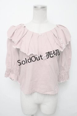 画像1: axes femme POETIQUE / フリルトップス  ピンク S-25-03-23-1020-AX-TO-HR-ZS