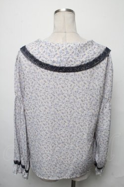 画像2: axes femme / 小花柄トップス  青ｘ白 S-25-03-23-1023-AX-TO-HR-ZS