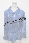 Moi-meme-Moitie / バックリボンブラウス  ブルー S-25-03-23-1024-MO-BL-HR-ZS