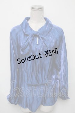 画像1: Moi-meme-Moitie / バックリボンブラウス  ブルー S-25-03-23-1024-MO-BL-HR-ZS
