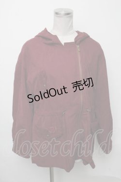 画像1: axes femme / ライダースマウンテンパーカー  ワイン S-25-03-23-1027-AX-TO-HR-ZS