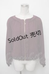 axes femme / レースブルゾン  紫 S-25-03-23-1028-AX-CO-HR-ZS