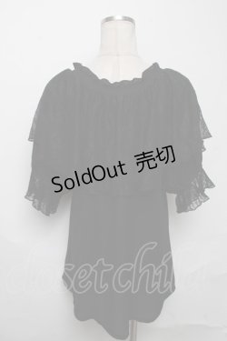 画像2: axes femme / レース襟トップス  黒 S-25-03-23-1031-AX-BL-HR-ZS