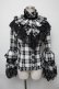 画像1: MARBLE / レース付きチェック柄ジャケット  黒ｘ白 S-25-03-23-1034-GO-OP-HR-ZS (1)