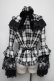 画像2: MARBLE / レース付きチェック柄ジャケット  黒ｘ白 S-25-03-23-1034-GO-OP-HR-ZS (2)