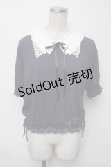 axes femme / レース襟セットクレリックプルオーバー  紺 S-25-03-23-1037-AX-TO-HR-ZS