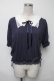 画像1: axes femme / レース襟セットクレリックプルオーバー  紺 S-25-03-23-1037-AX-TO-HR-ZS (1)
