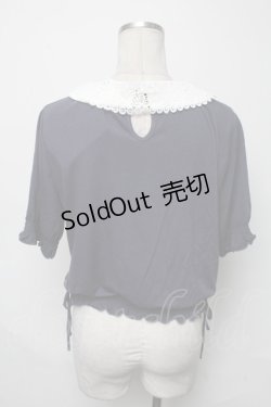 画像2: axes femme / レース襟セットクレリックプルオーバー  紺 S-25-03-23-1037-AX-TO-HR-ZS