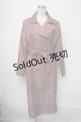 axes femme / サイドプリーツロングコート  ピンクベージュ S-25-03-23-1039-AX-CO-HR-ZS