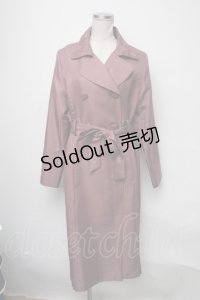 axes femme / サイドプリーツロングコート  ピンクベージュ S-25-03-23-1039-AX-CO-HR-ZS