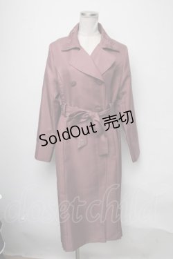 画像1: axes femme / サイドプリーツロングコート  ピンクベージュ S-25-03-23-1039-AX-CO-HR-ZS