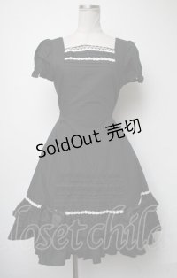 ATELIER PIERROT / ローズレースワンピース  黒ｘ白 S-25-03-23-1045-EL-OP-AS-ZS
