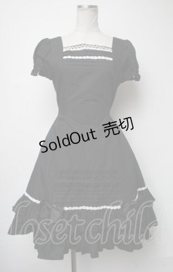 画像1: ATELIER PIERROT / ローズレースワンピース  黒ｘ白 S-25-03-23-1045-EL-OP-AS-ZS