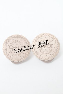 画像1: Q-pot. / プチビスケットピアス  ブラウン S-25-03-23-003-QP-AC-HR-ZS