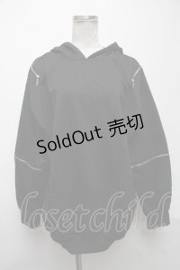 NieR Clothing / プリントZIPデザインパーカー  黒 S-25-03-25-039-PU-TO-HR-ZS