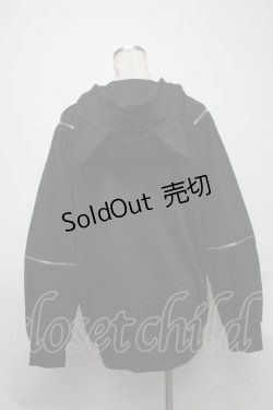 画像2: NieR Clothing / プリントZIPデザインパーカー  黒 S-25-03-25-039-PU-TO-HR-ZS