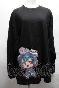 NieR Clothing / 擬人化ONE君トレーナー  黒 S-25-03-25-050-PU-TS-HR-ZY