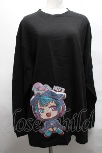NieR Clothing / 擬人化ONE君トレーナー  黒 S-25-03-25-050-PU-TS-HR-ZY