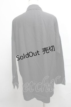 画像2: NieR Clothing / ちゃむちゃむカラーネクタイ付きシャツ  黒ｘ紫 S-25-03-25-055-PU-BL-HR-ZS