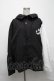 画像1: NieR Clothing / フード付きナイロンジャケット  黒ｘ白 S-25-03-25-062-PU-TO-HR-ZS (1)