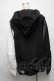 画像2: NieR Clothing / フード付きナイロンジャケット  黒ｘ白 S-25-03-25-062-PU-TO-HR-ZS (2)