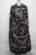 Jane Marple / Royal drums Tartan check　dress  紺ｘ赤 S-25-03-25-064-JM-OP-HR-ZS