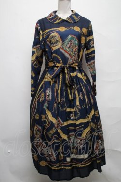 画像1: Jane Marple / Royal drums Tartan check　dress  紺ｘ赤 S-25-03-25-064-JM-OP-HR-ZS