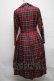 画像2: Jane Marple / Royal drums Tartan check　dress  紺ｘ赤 S-25-03-25-064-JM-OP-HR-ZS (2)