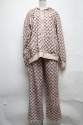 NieR Clothing / 総柄ジャージセットアップ  ベージュ S-25-03-25-065-PU-OP-AS-ZT226