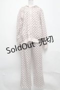 【SALE】NieR CLOTHING / 総柄ジャージセットアップ  ベージュ S-25-03-25-065-PU-OP-AS-ZT226