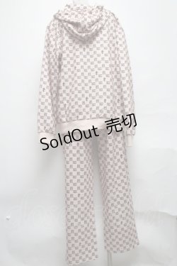 画像2: 【SALE】NieR CLOTHING / 総柄ジャージセットアップ  ベージュ S-25-03-25-065-PU-OP-AS-ZT226