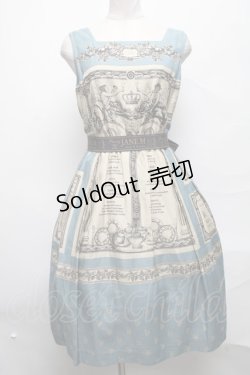 画像1: Jane Marple / Queen's tableスクエアドレス  ブルーグレー S-25-03-25-068-JM-OP-HR-ZS