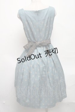 画像2: Jane Marple / Queen's tableスクエアドレス  ブルーグレー S-25-03-25-068-JM-OP-HR-ZS