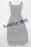 中国ロリータ / 星座刺繍ワンピース  紺 S-25-03-25-071-LO-OP-HR-ZS
