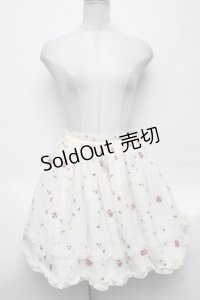 axes femme /薔薇刺繍チュールレイヤードスカート  オフ S-25-03-25-074-AX-SK-AS-ZS