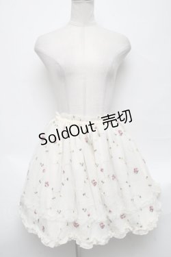 画像1: axes femme /薔薇刺繍チュールレイヤードスカート  オフ S-25-03-25-074-AX-SK-AS-ZS