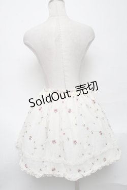 画像2: axes femme /薔薇刺繍チュールレイヤードスカート  オフ S-25-03-25-074-AX-SK-AS-ZS