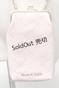 Maison de FLEUR / モノグラムスマホポシェット  ピンク S-25-03-25-010-LO-BG-AS-ZS