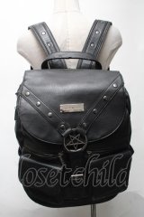 KILL STAR / レザーベルトデザインリュック  黒 S-25-03-25-012-SL-BG-HR-ZS