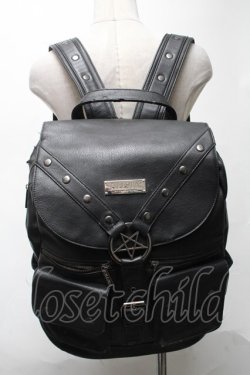 画像1: KILL STAR / レザーベルトデザインリュック  黒 S-25-03-25-012-SL-BG-HR-ZS