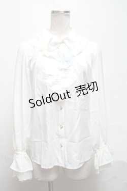 画像1: axes femme kawaii / プリエールフリルブラウス  白 S-25-03-25-014-AX-BL-HR-ZS