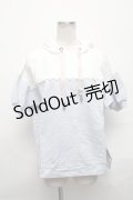 axes femme / バイカラーパーカープルオーバー  白ｘサックス S-25-03-25-018-AX-TO-HR-ZS