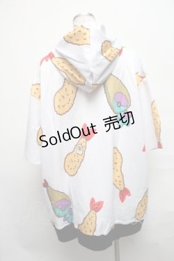 画像2: NieR Clothing / エビフライONEくんパーカー  白 S-25-03-25-020-PU-TO-HR-ZT319