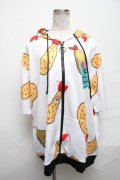 NieR Clothing / エビフライONEくんパーカー  白 S-25-03-25-021-PU-TO-HR-ZT311