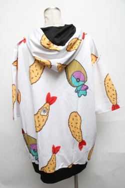 画像2: NieR Clothing / エビフライONEくんパーカー  白 S-25-03-25-021-PU-TO-HR-ZT311