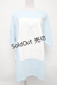 NieR Clothing / プリントTシャツ  サックス S-25-03-25-024-PU-TO-AS-ZS