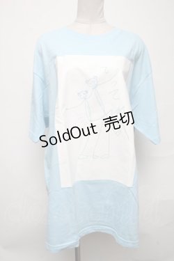 画像1: NieR Clothing / プリントTシャツ  サックス S-25-03-25-024-PU-TO-AS-ZS
